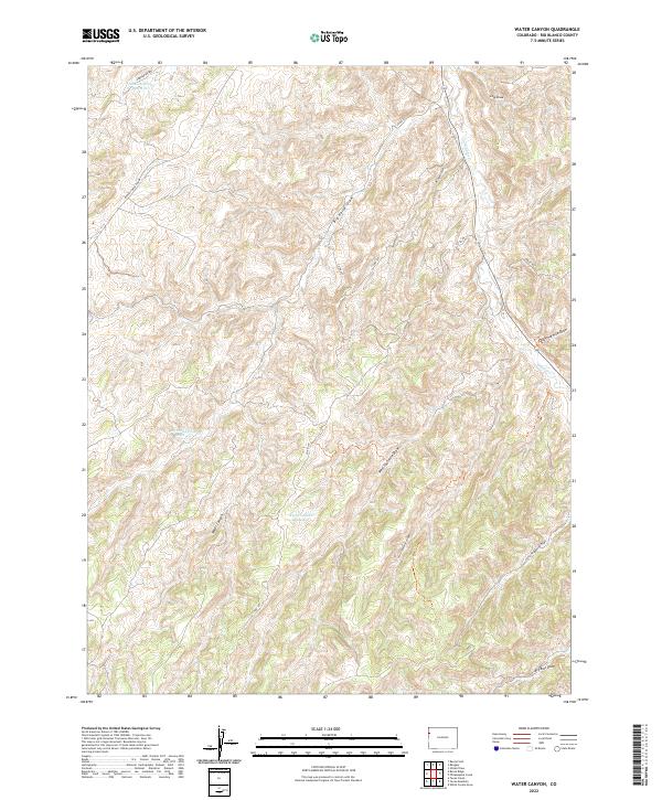 Water Canyon, CO — USGS 7.5-minute topo (2022)