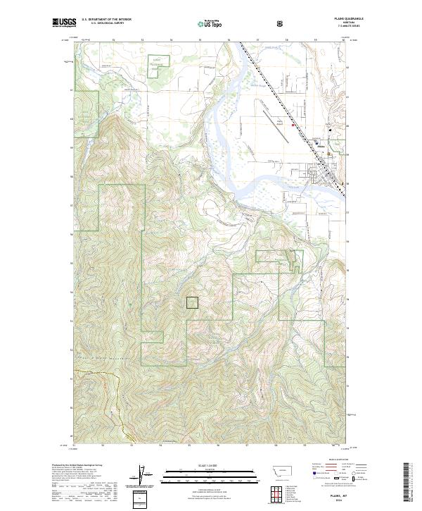 Plains, MT — USGS 7.5-minute topo (2024)