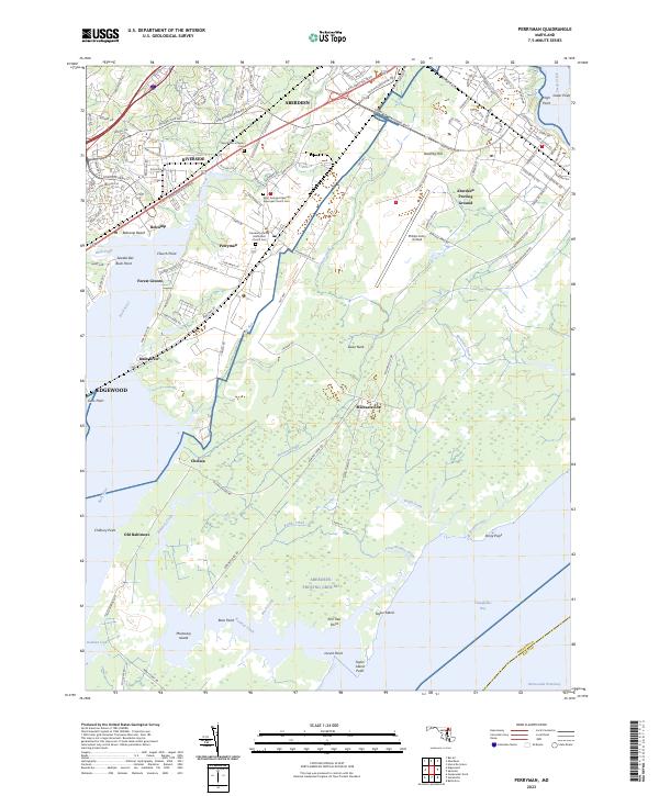 Perryman, MD — USGS 7.5-minute topo (2023)