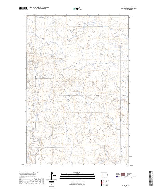 Lefor SW, ND — USGS 7.5-minute topo (2024)