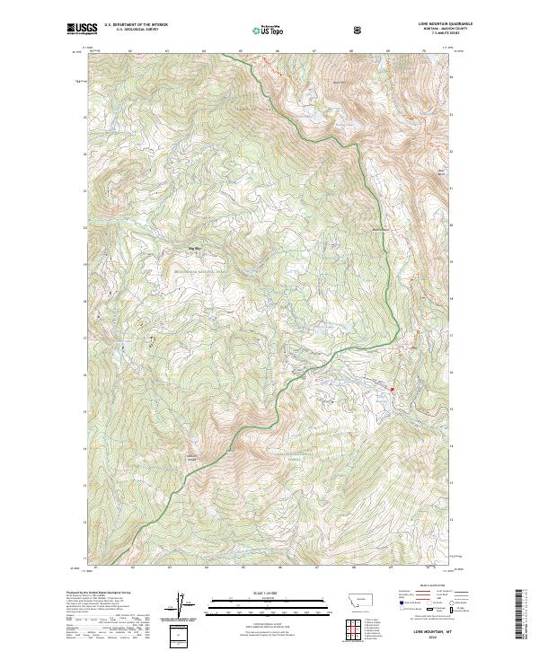 Lone Mountain, MT — USGS 7.5-minute topo (2024)