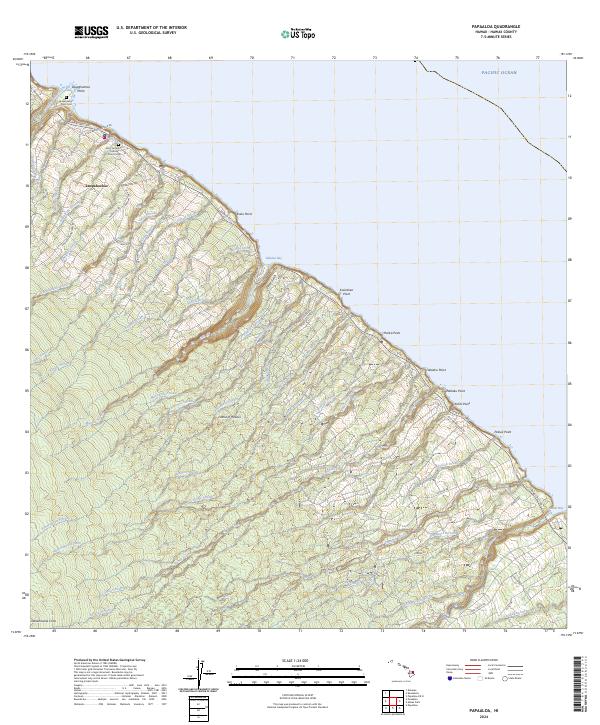 Papaaloa, HI — USGS 7.5-minute topo (2024)