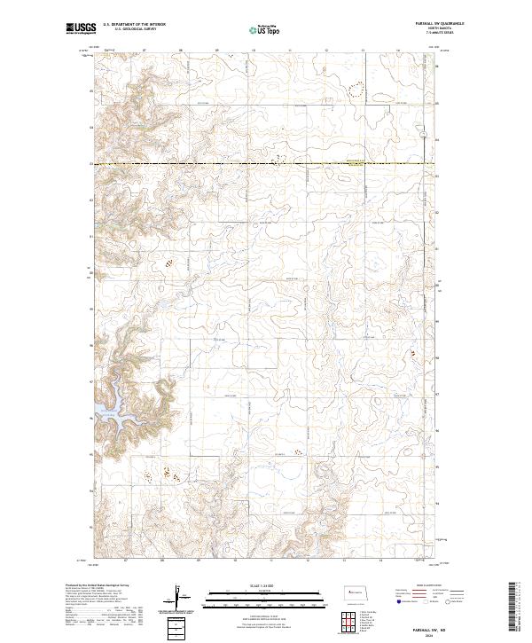 Parshall SW, ND — USGS 7.5-minute topo (2024)