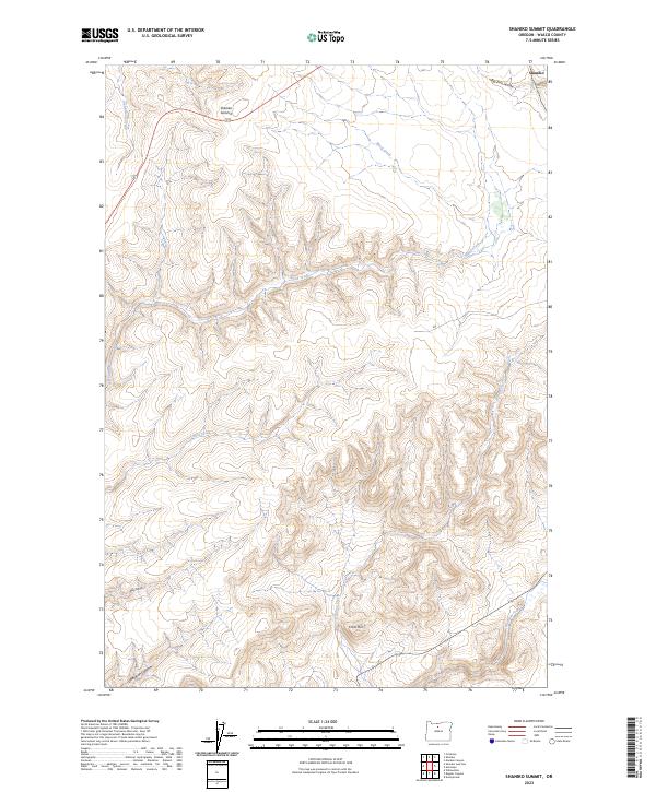 Shaniko Summit, OR — USGS 7.5-minute topo (2023)