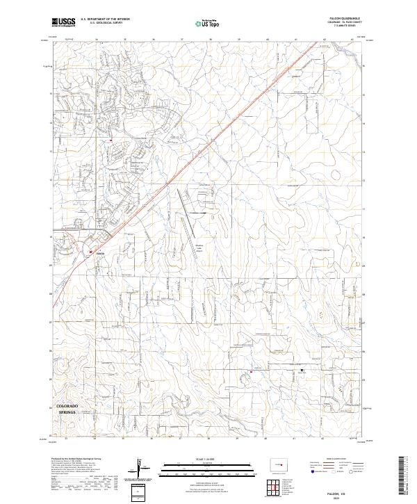 Falcon, CO — USGS 7.5-minute topo (2023)