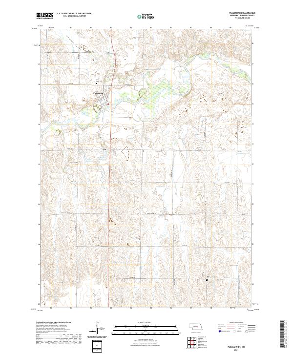 Pleasanton, NE — USGS 7.5-minute topo (2021)