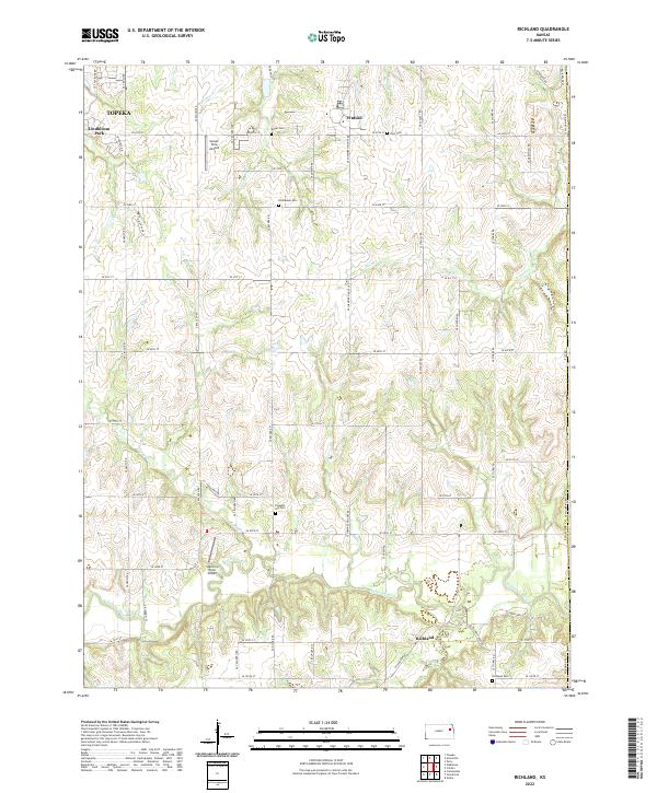 Richland, KS — USGS 7.5-minute topo (2022)