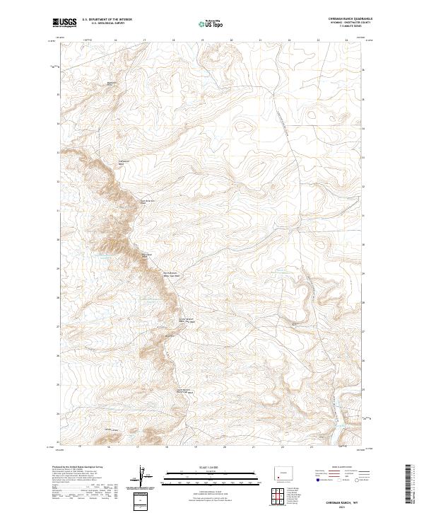 Chrisman Ranch, WY — USGS 7.5-minute topo (2021)