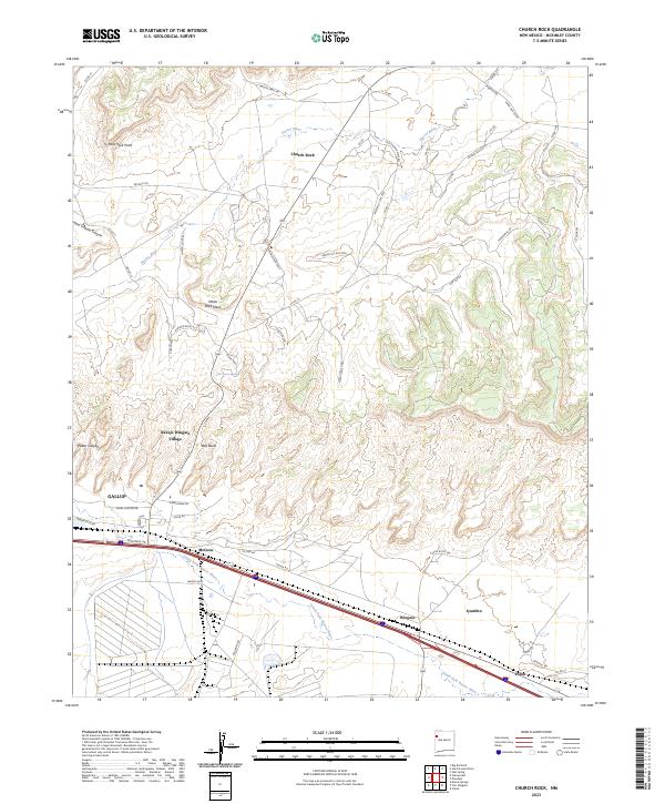 Church Rock, NM — USGS 7.5-minute topo (2023)