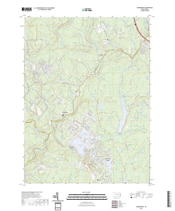 Thornhurst, PA — USGS 7.5-minute topo (2023)