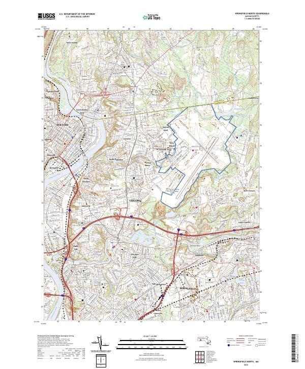 Springfield North, MA — USGS 7.5-minute topo (2024)