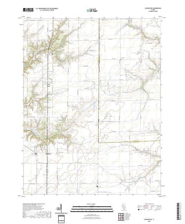 Loogootee, IL — USGS 7.5-minute topo (2024)