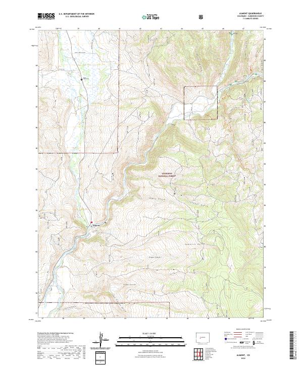 Almont, CO — USGS 7.5-minute topo (2022)