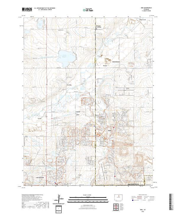 Erie, CO — USGS 7.5-minute topo (2022)