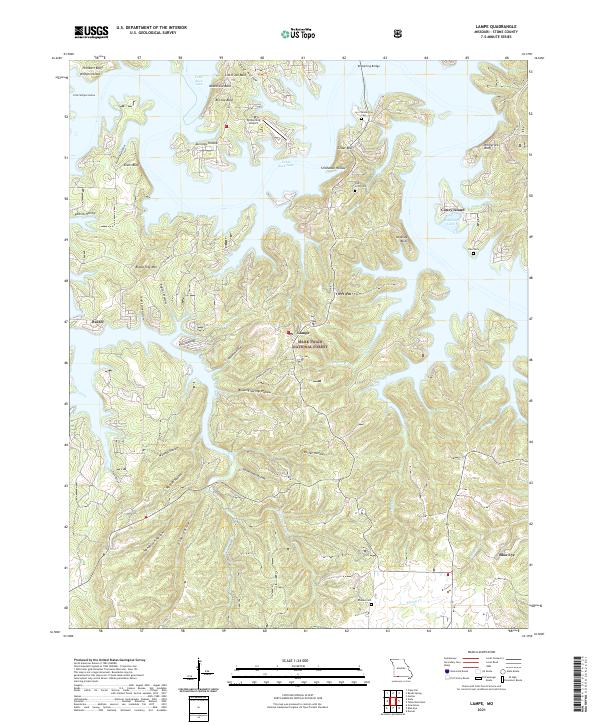 Lampe, MO — USGS 7.5-minute topo (2021)