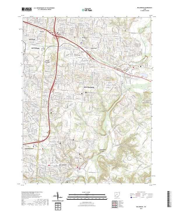 Bellbrook, OH — USGS 7.5-minute topo (2023)