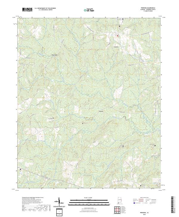 Fredonia, AL — USGS 7.5-minute topo (2024)