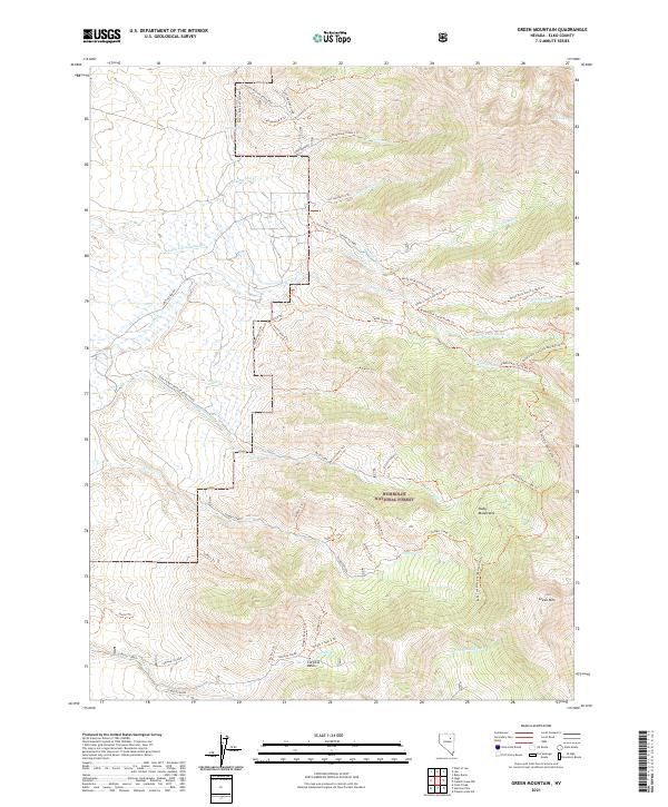 Green Mountain, NV — USGS 7.5-minute topo (2021)