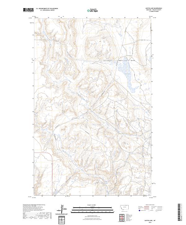 Austin Lake, MT — USGS 7.5-minute topo (2024)