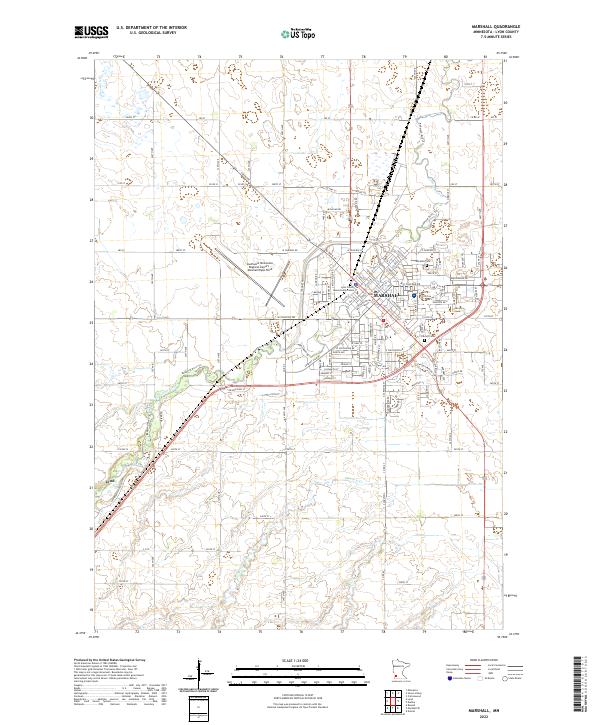 Marshall, MN — USGS 7.5-minute topo (2022)