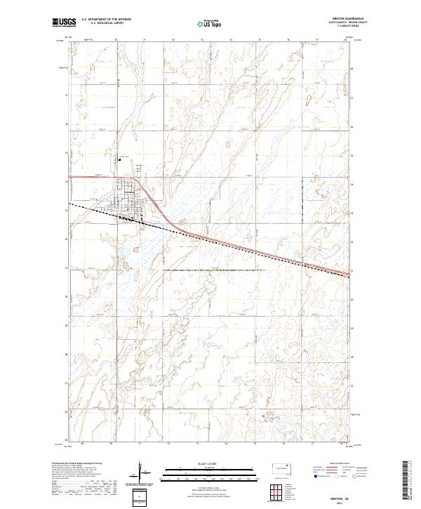 Groton, SD — USGS 7.5-minute topo (2021)