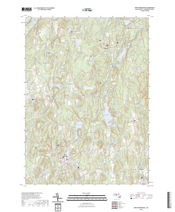 North Brookfield, MA — USGS 7.5-minute topo (2024)