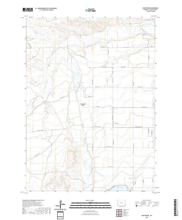 Hightower, WY — USGS 7.5-minute topo (2021)