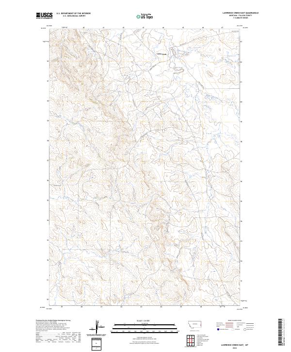 Lawrence Creek East, MT — USGS 7.5-minute topo (2024)