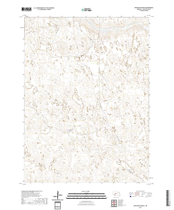 Applegate Ranch, NE — USGS 7.5-minute topo (2021)