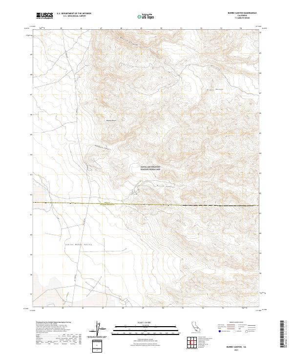 Burro Canyon, CA — USGS 7.5-minute topo (2021)