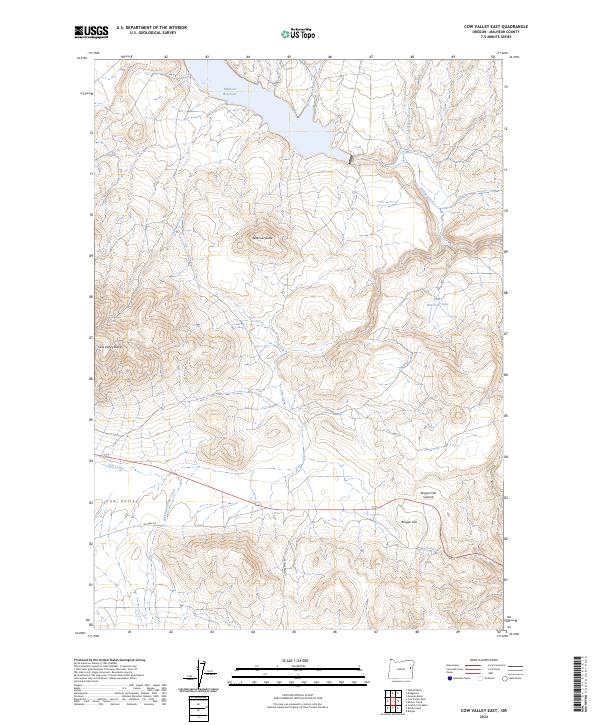 Cow Valley East, OR — USGS 7.5-minute topo (2024)
