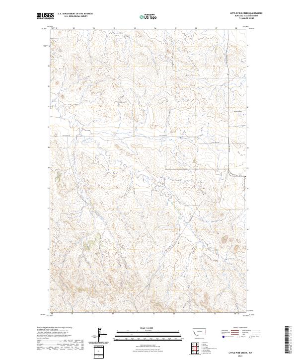 Little Pine Creek, MT — USGS 7.5-minute topo (2024)