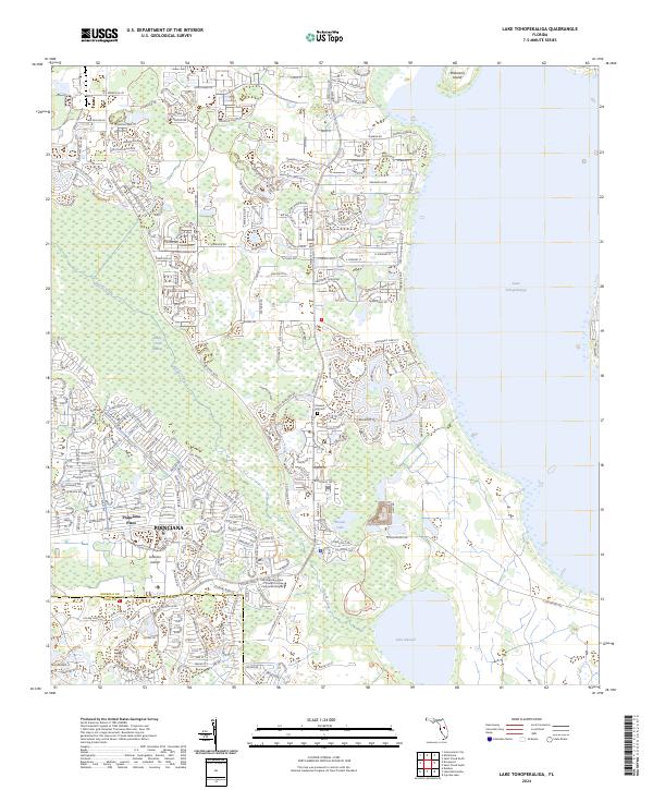 Lake Tohopekaliga, FL — USGS 7.5-minute topo (2024)
