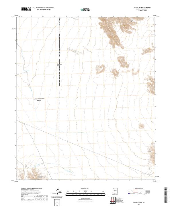 Coyote Water, AZ — USGS 7.5-minute topo (2021)