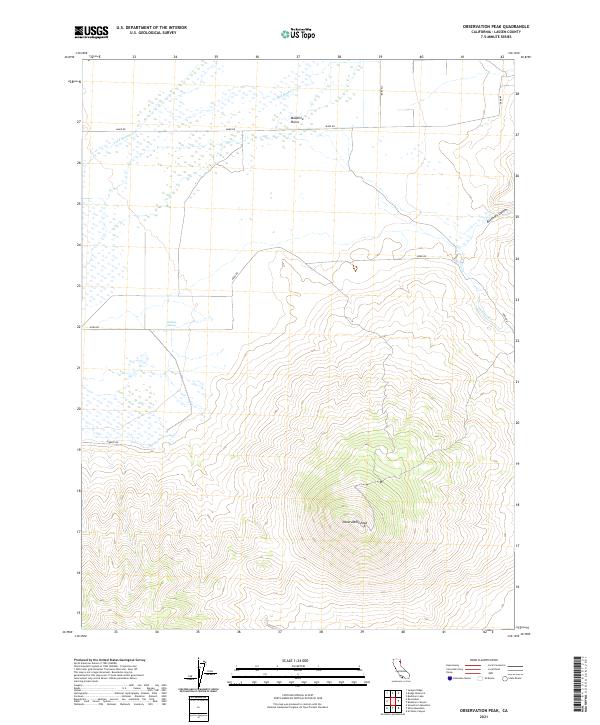 Observation Peak, CA — USGS 7.5-minute topo (2021)