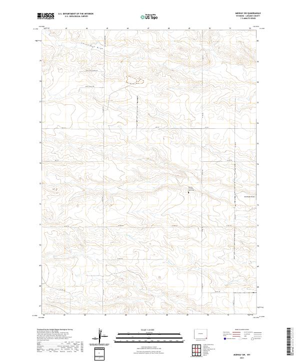 Midway SW, WY — USGS 7.5-minute topo (2021)