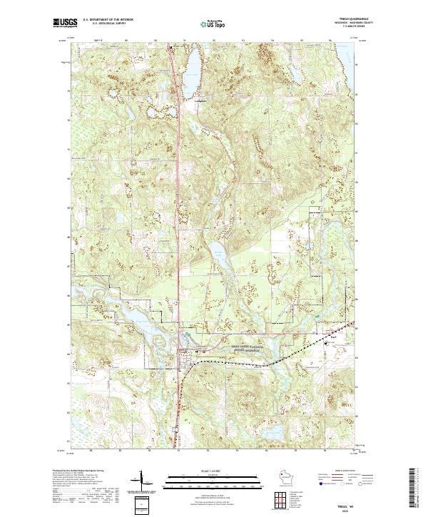 Trego, WI — USGS 7.5-minute topo (2022)