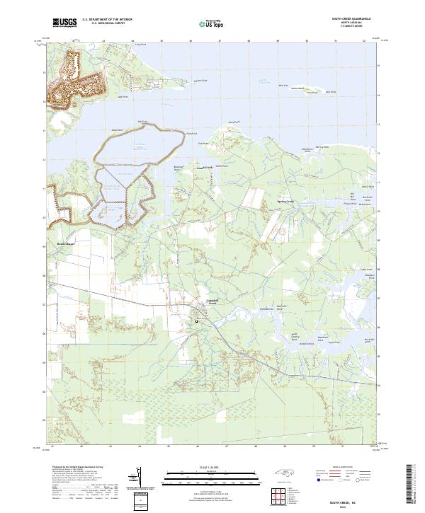 South Creek, NC — USGS 7.5-minute topo (2022)