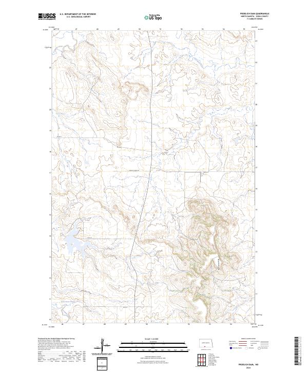 Froelich Dam, ND — USGS 7.5-minute topo (2024)