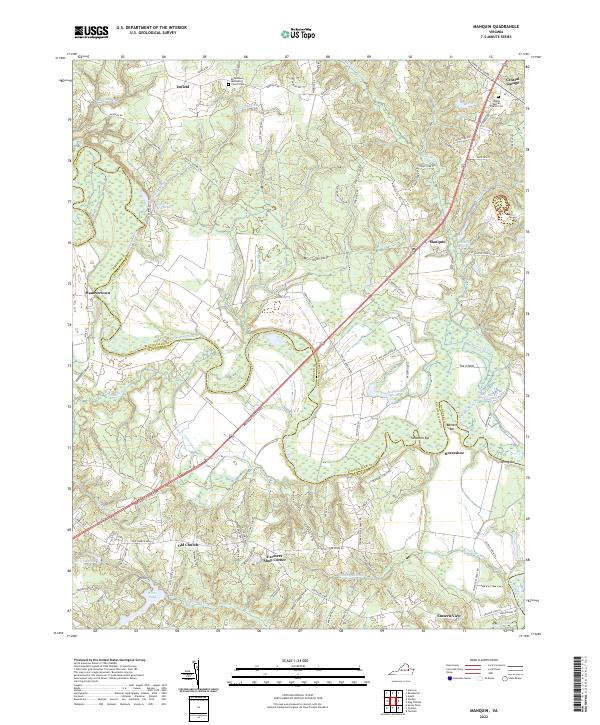 Manquin, VA — USGS 7.5-minute topo (2022)