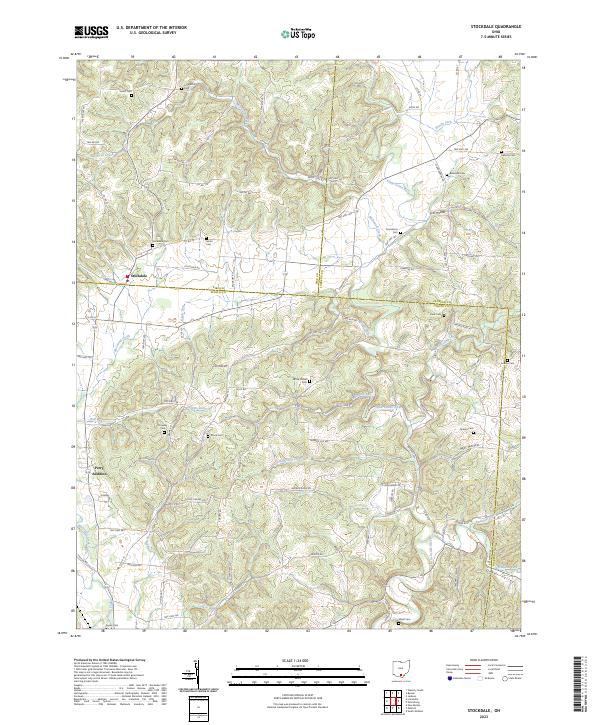 Stockdale, OH — USGS 7.5-minute topo (2023)