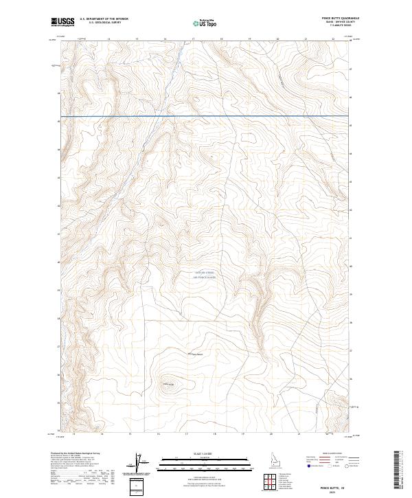 Pence Butte, ID — USGS 7.5-minute topo (2023)