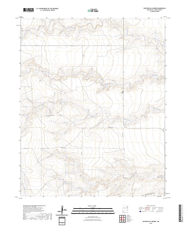 Centerville Corner, NM — USGS 7.5-minute topo (2023)