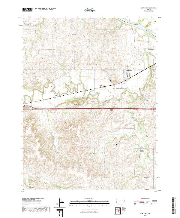 Maple Hill, KS — USGS 7.5-minute topo (2022)