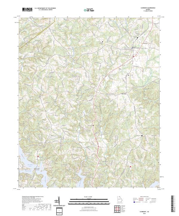 Clermont, GA — USGS 7.5-minute topo (2024)