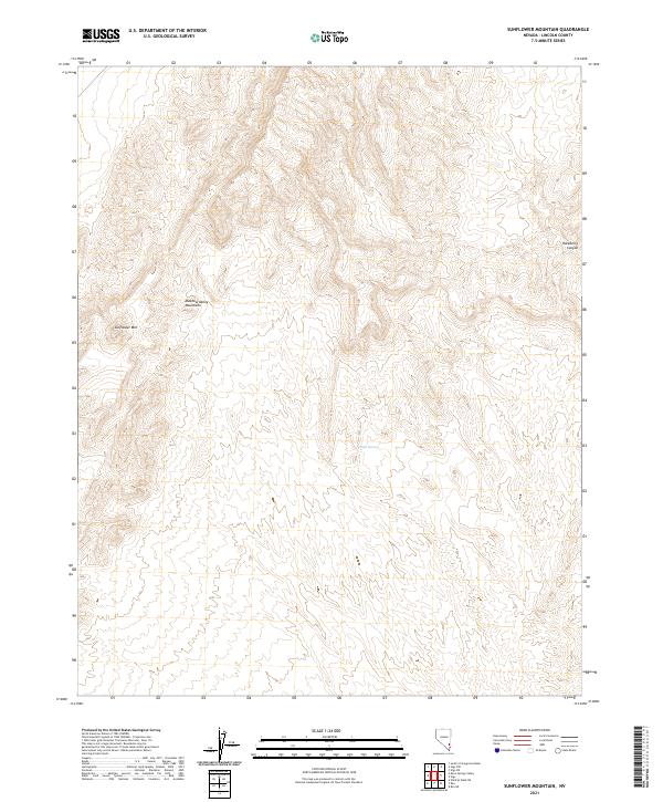 Sunflower Mountain, NV — USGS 7.5-minute topo (2021)