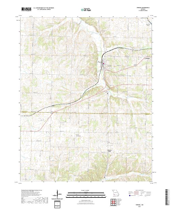 Verona, MO — USGS 7.5-minute topo (2021)