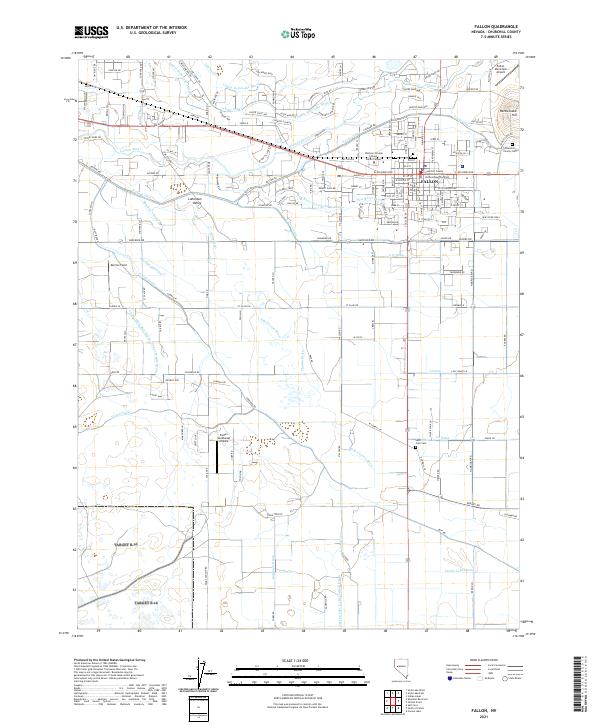 Fallon, NV — USGS 7.5-minute topo (2021)
