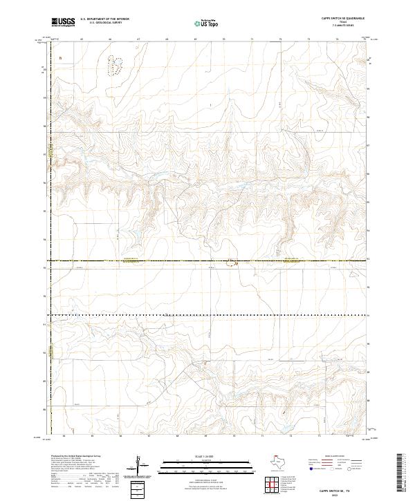 Capps Switch SE, TX — USGS 7.5-minute topo (2022)