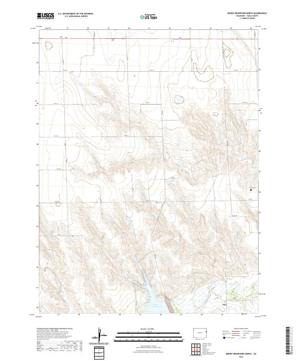 Bonny Reservoir North, CO — USGS 7.5-minute topo (2022)